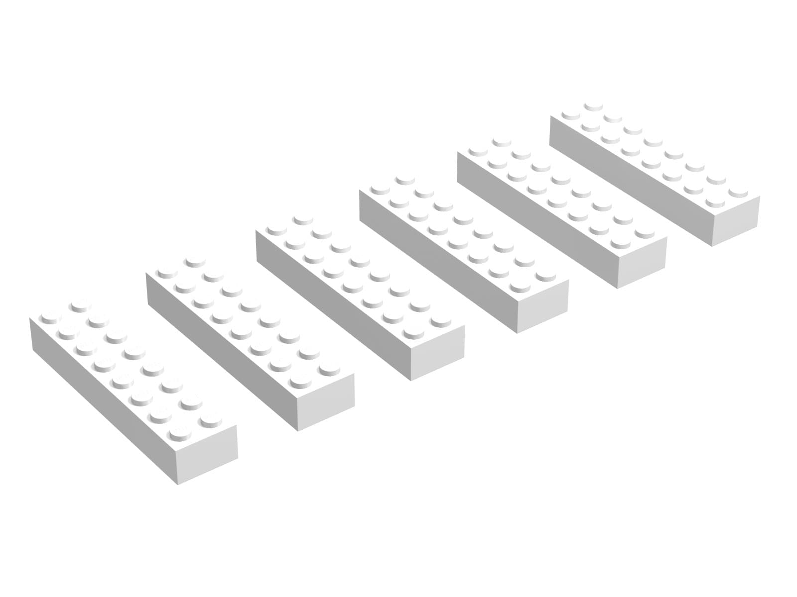 2 x 8 Bricks, White (EUR/UK/AUS)