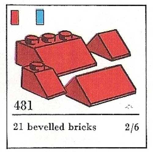 Slopes and Slopes Double 2 x 3 an 2 x 1, Blue (The Building Toy)
