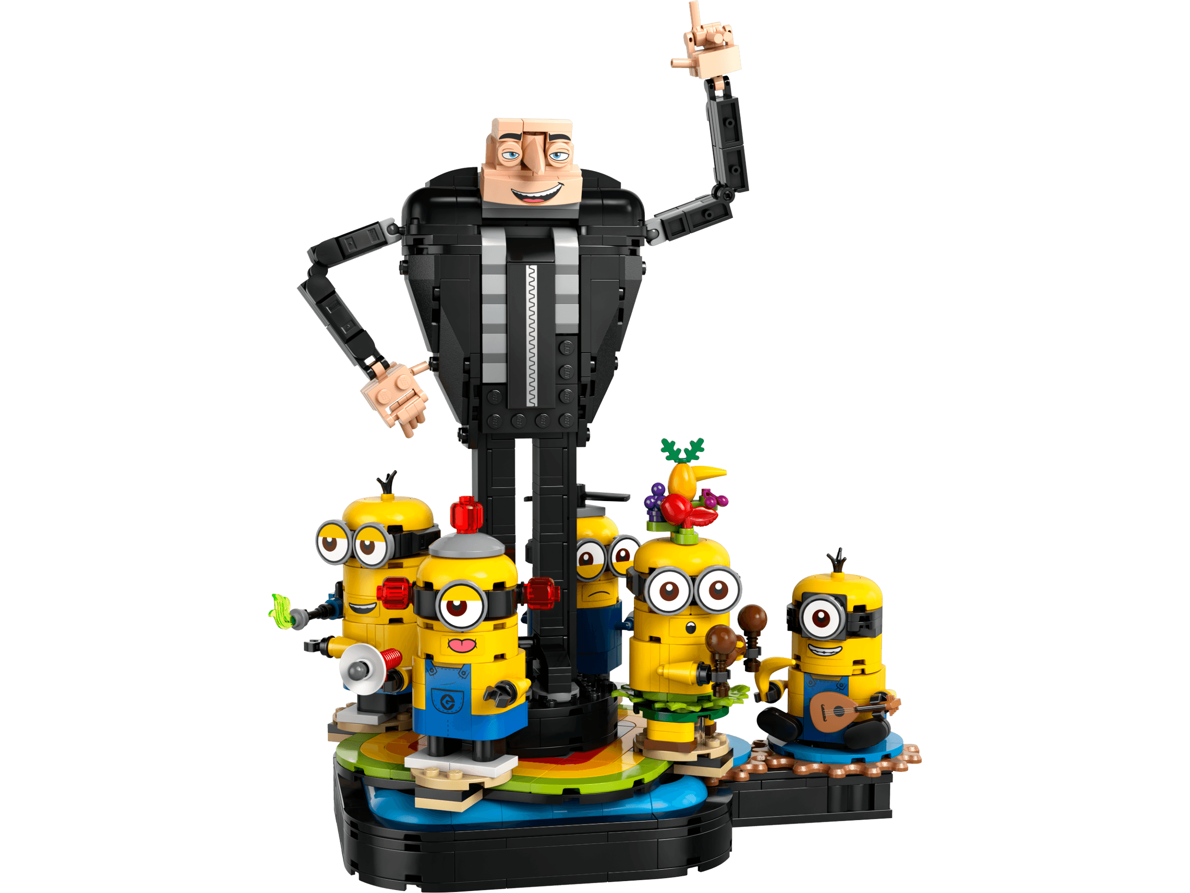 Brick-Built Gru and Minions